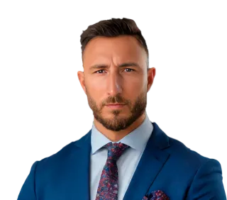 Headshot of Ashby Davis, a Tampa-based car accident and auto injury lawyer at Morgan & Morgan