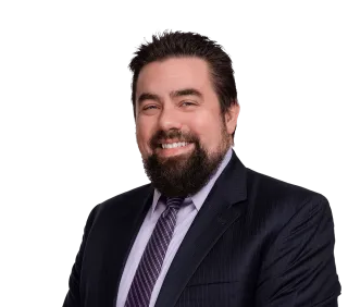 Headshot of Jordan T. Bush, a Pittsburgh-based personal injury lawyer at Morgan & Morgan