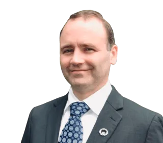 Headshot of Michael Ard-Kelly, a Marietta-based personal injury lawyer at Morgan & Morgan