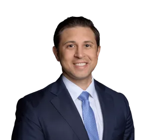 Headshot of Nick Russo, a Manhattan-based car accident and auto injury lawyer at Morgan & Morgan