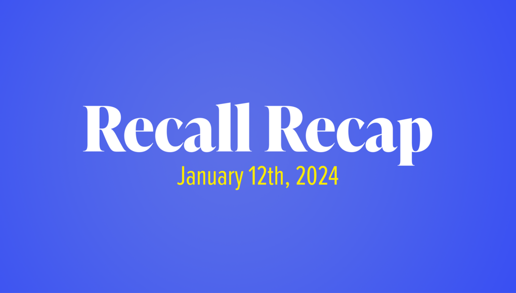The Week in Recalls: January 12, 2024