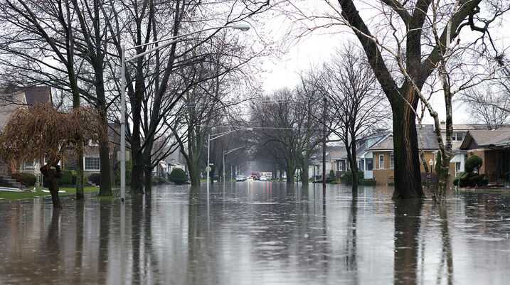 Flooded suburb