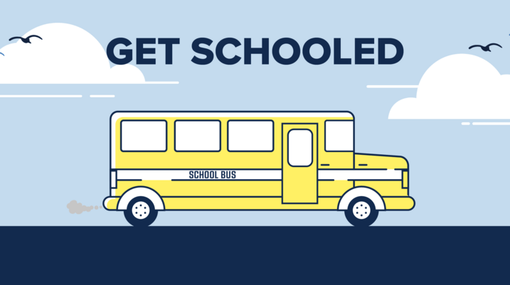 Get to School Safely - A How-To Guide for Parents  - bus