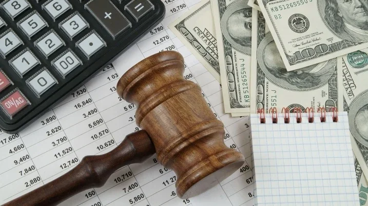 Gavel and money