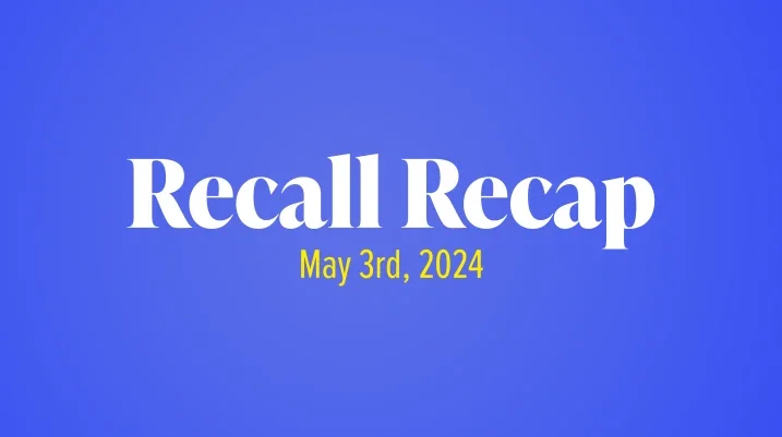 The Week in Recalls: May 3, 2024