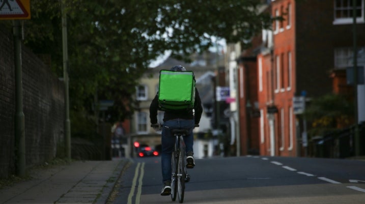 Food delivery cyclist 