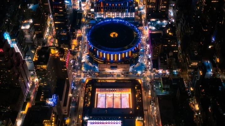 Aerial view of Madison Square Garden