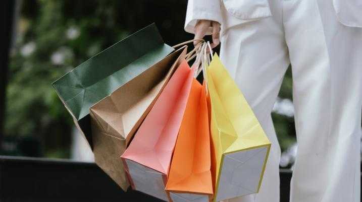 shopping at the mall