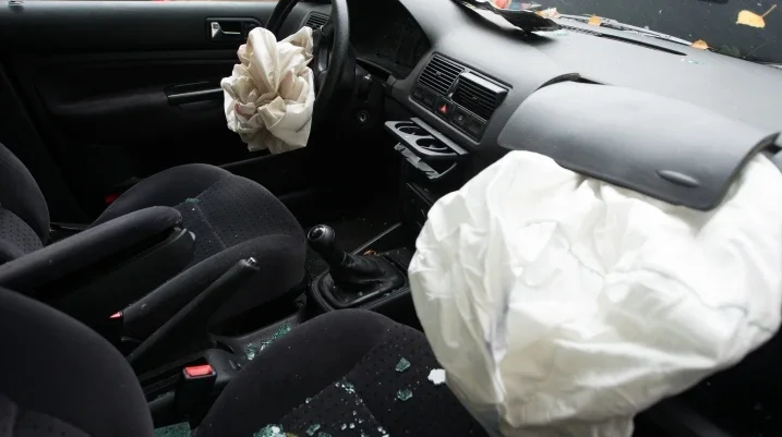 Exploded airbag