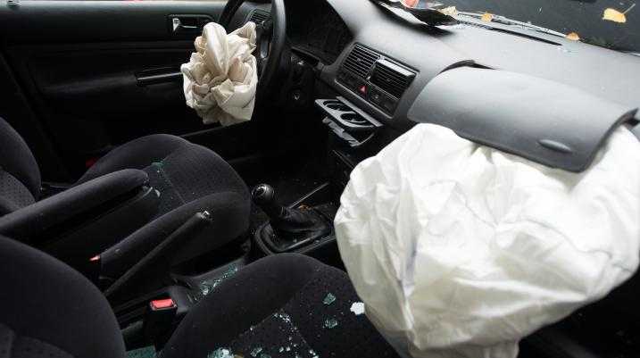Exploded airbag