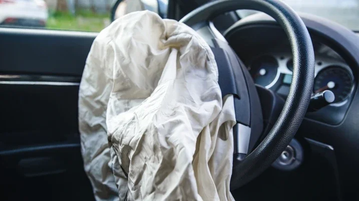 Airbag gone off in a car