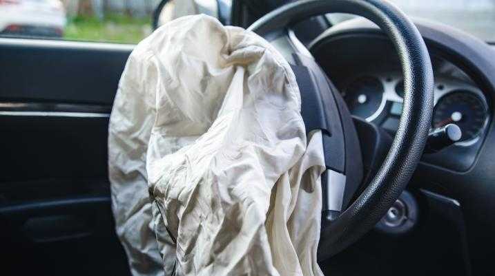 Airbag gone off in a car