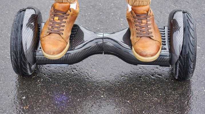 Person riding a hoverboard