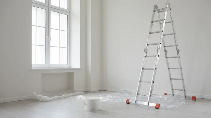 Ladder in a room
