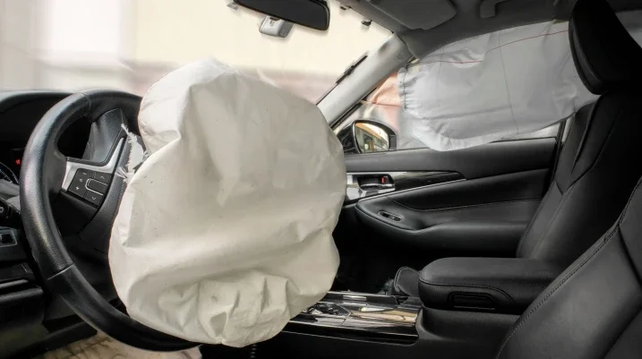 Airbag gone off in a car