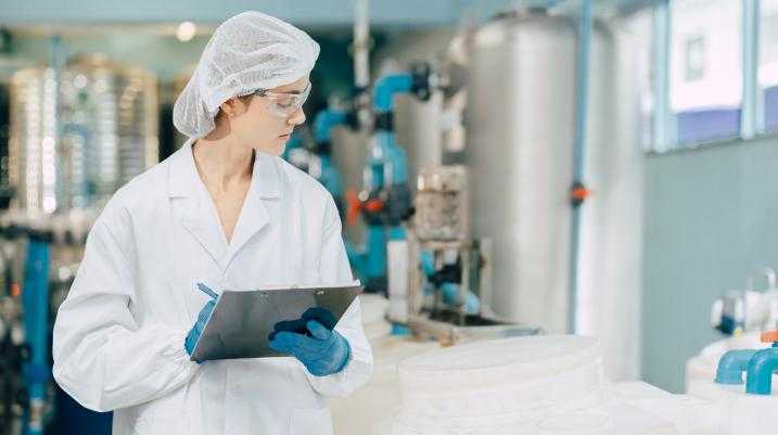 Woman working at a factory