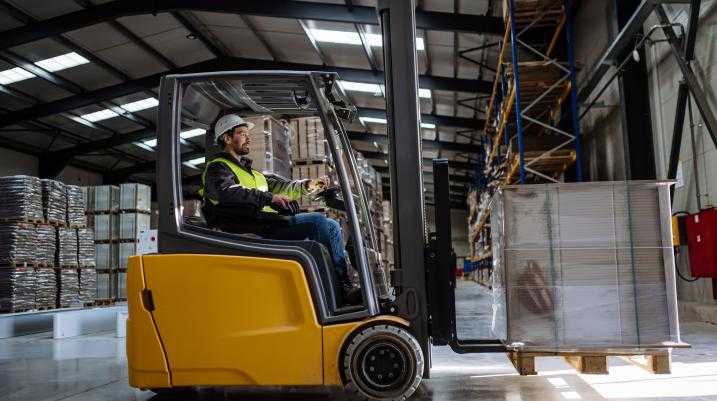 Man using a forklift