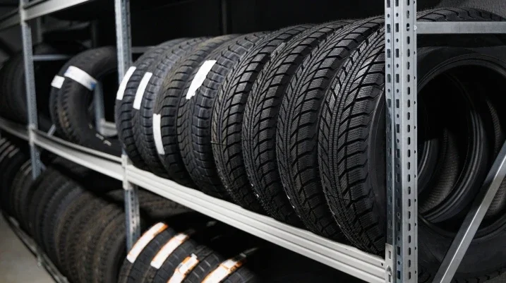 Tires on a shelf