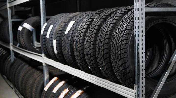 Tires on a shelf