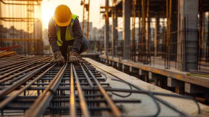Construction worker helping