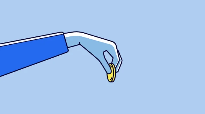 illustration of hand giving money
