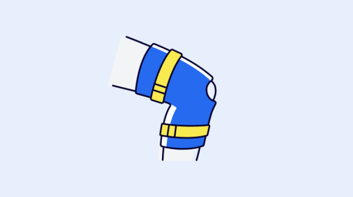 knee with brace icon