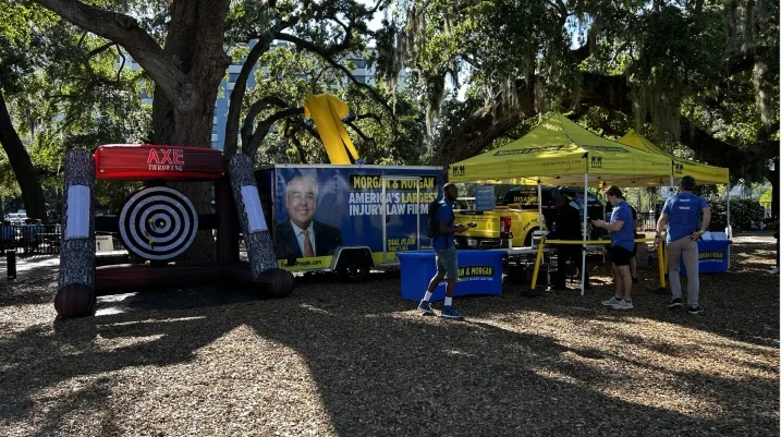 Walking for a Cause table in orlando