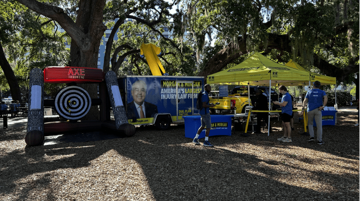 Walking for a Cause table in orlando
