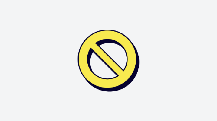 icon showing that it's not approved