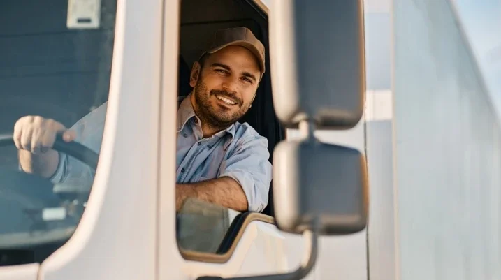delivery driver in a truck