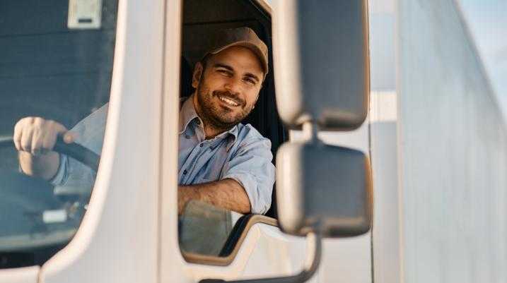 delivery driver in a truck