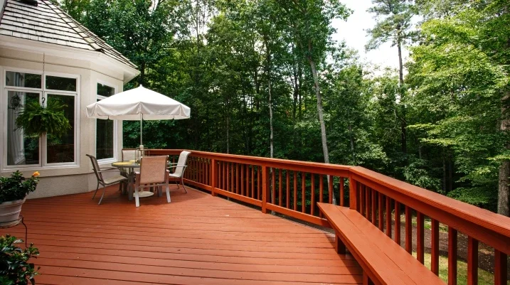 Back deck of a home
