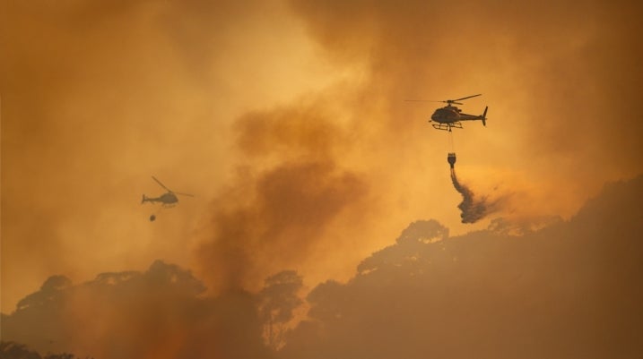 wildfire scene