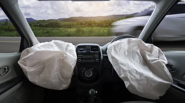 Air bags gone off in car