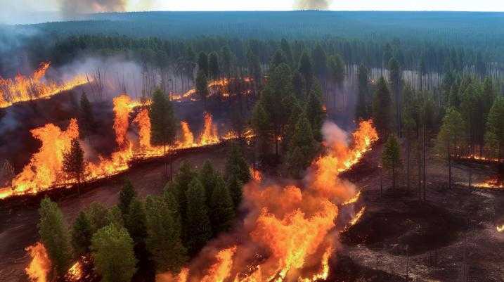wildfire scene