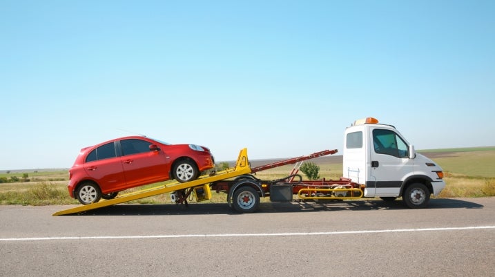 car getting towed