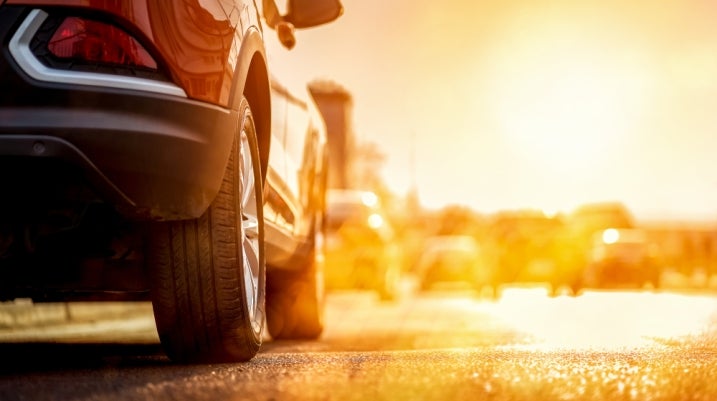 car in the summer heat