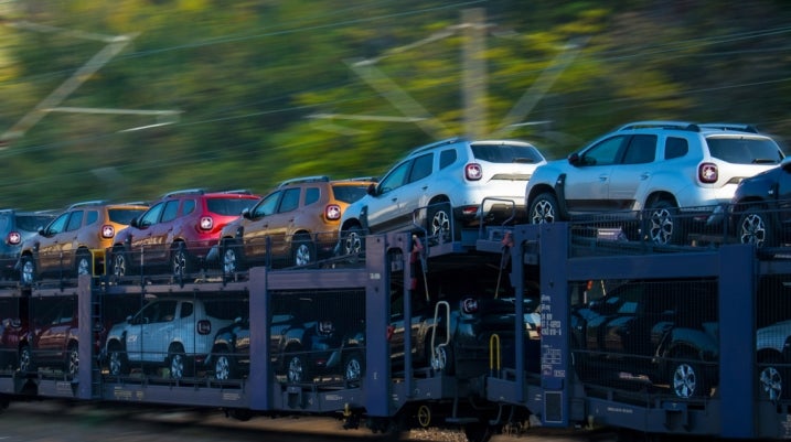 Cars being transported