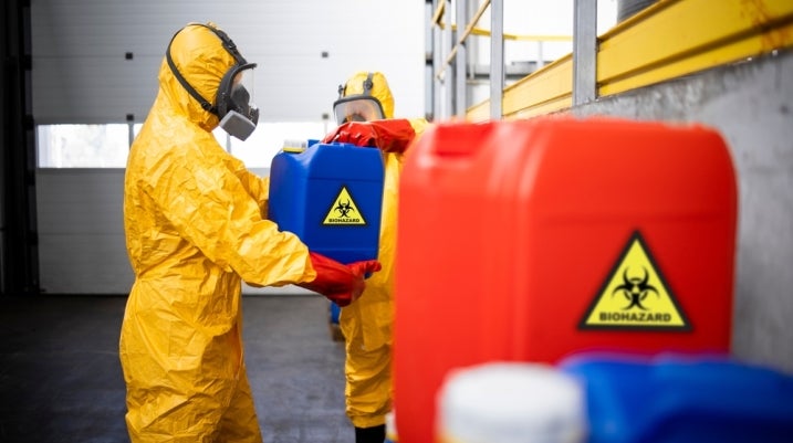 People handling chemicals