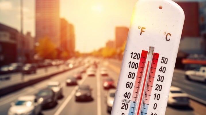 thermometer near cars