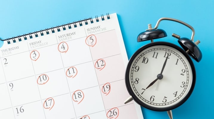 calendar and clock