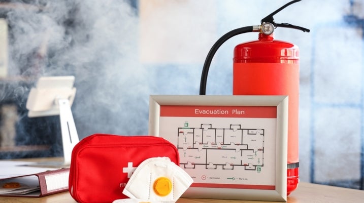 fire extinguisher and plans