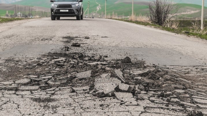 Concrete and asphalt expand in hot weather