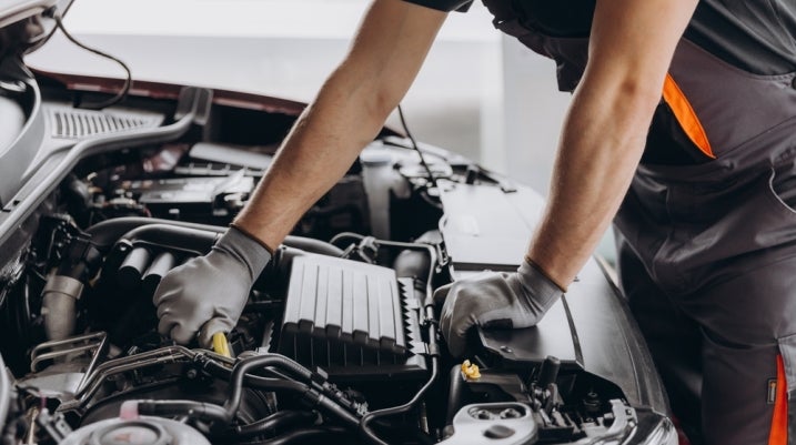 the engine of the car