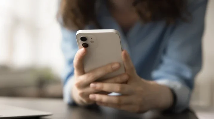 Woman using phone