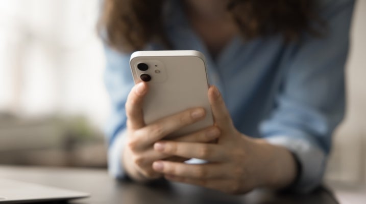 Woman using phone