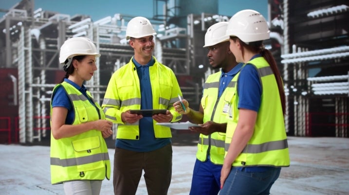 workers in a construction site