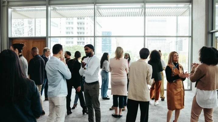 Group of people standing around