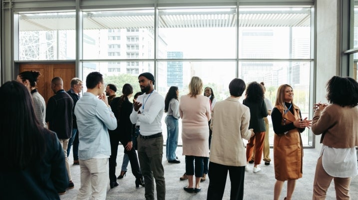 Group of people standing around
