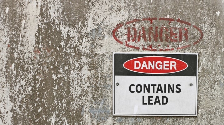 Lead danger sign